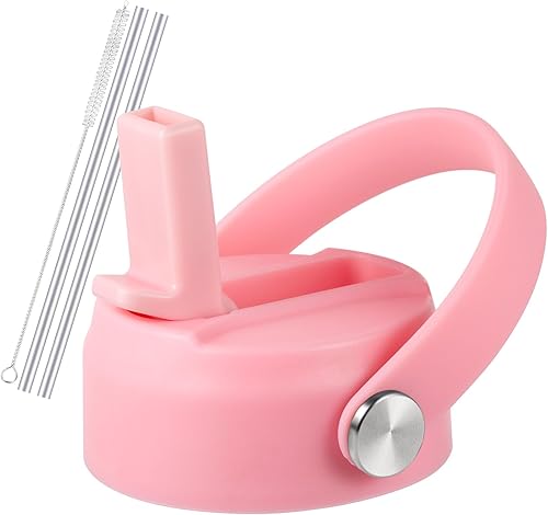 Miniatura 20 de Tapa de popote para Hydro Flask de boca ancha de 32 40 onzas, tapas con mango flexible compatible con HydroFlask, tapa flexible deportiva