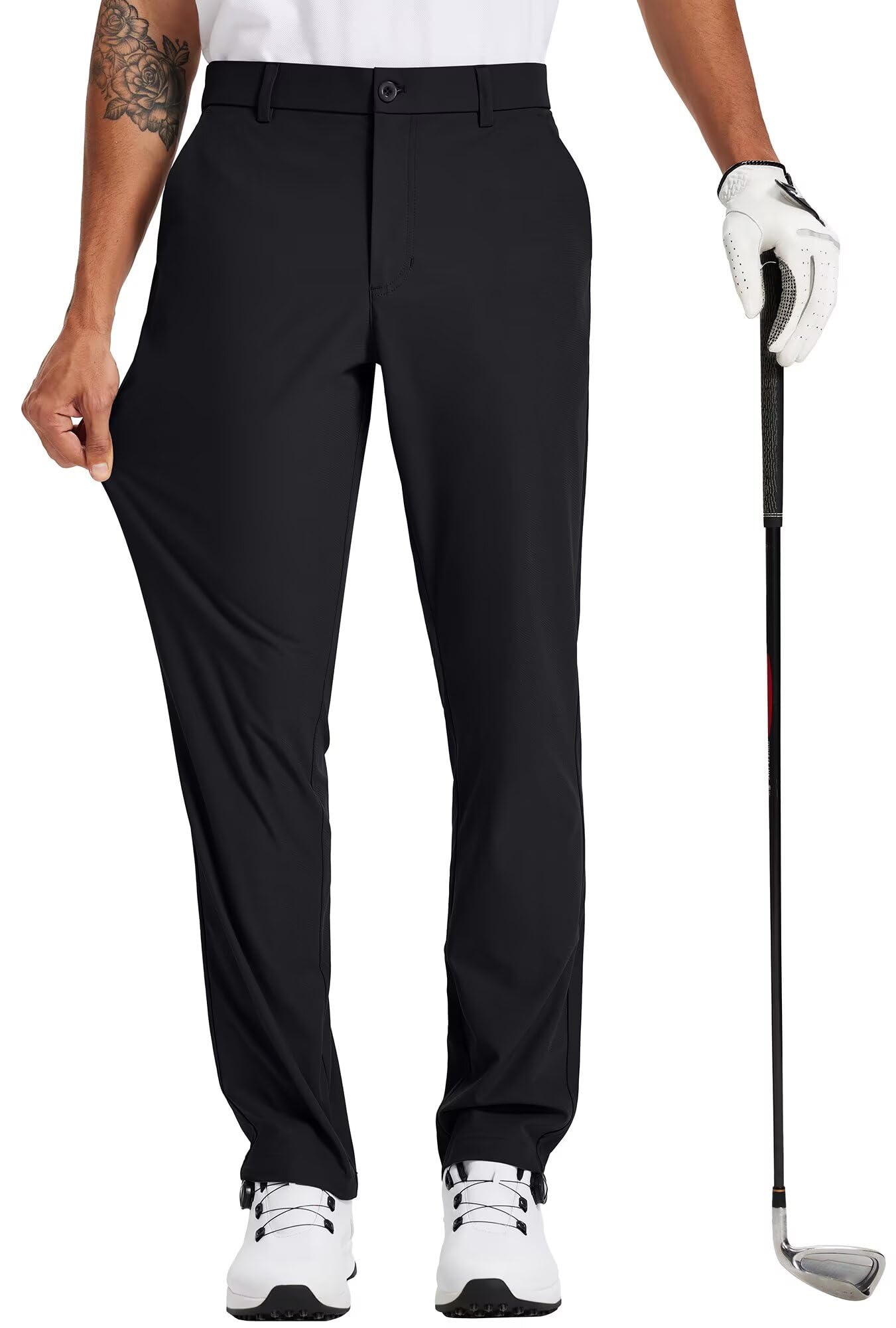 Tyhengta Mens Golf Pants 30 32 34 Lightweight Comfy Stretch Work Dress Pants