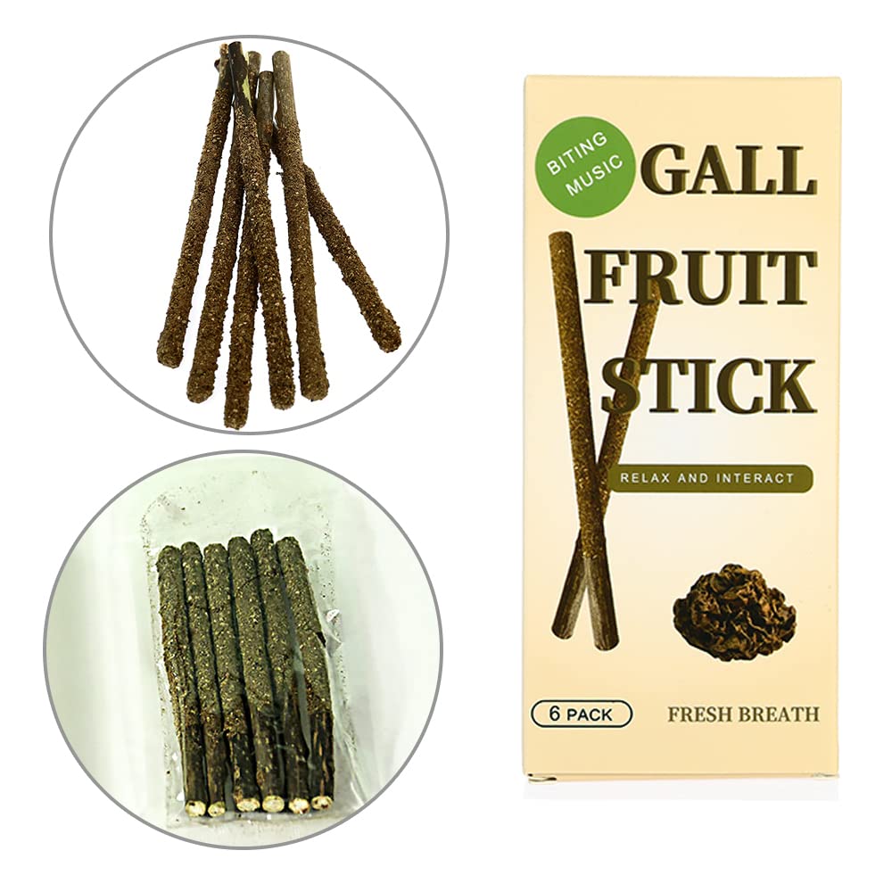 6 Palos masticables para gatos, palos de hierba gatera natural, juguetes de hierba gatera biliar, palillo de frutas, dientes de gato para limpieza de dientes de gato