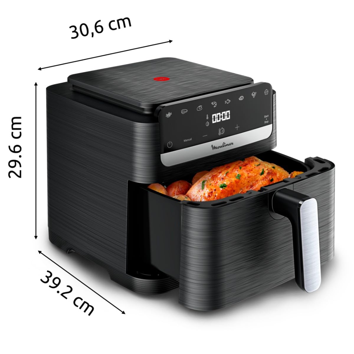 Moulinex Easy Fry Compact, Air Fryer, diseño compacto, capacidad XL 7,5 L, pantalla táctil intuitiva, EZ8618F0