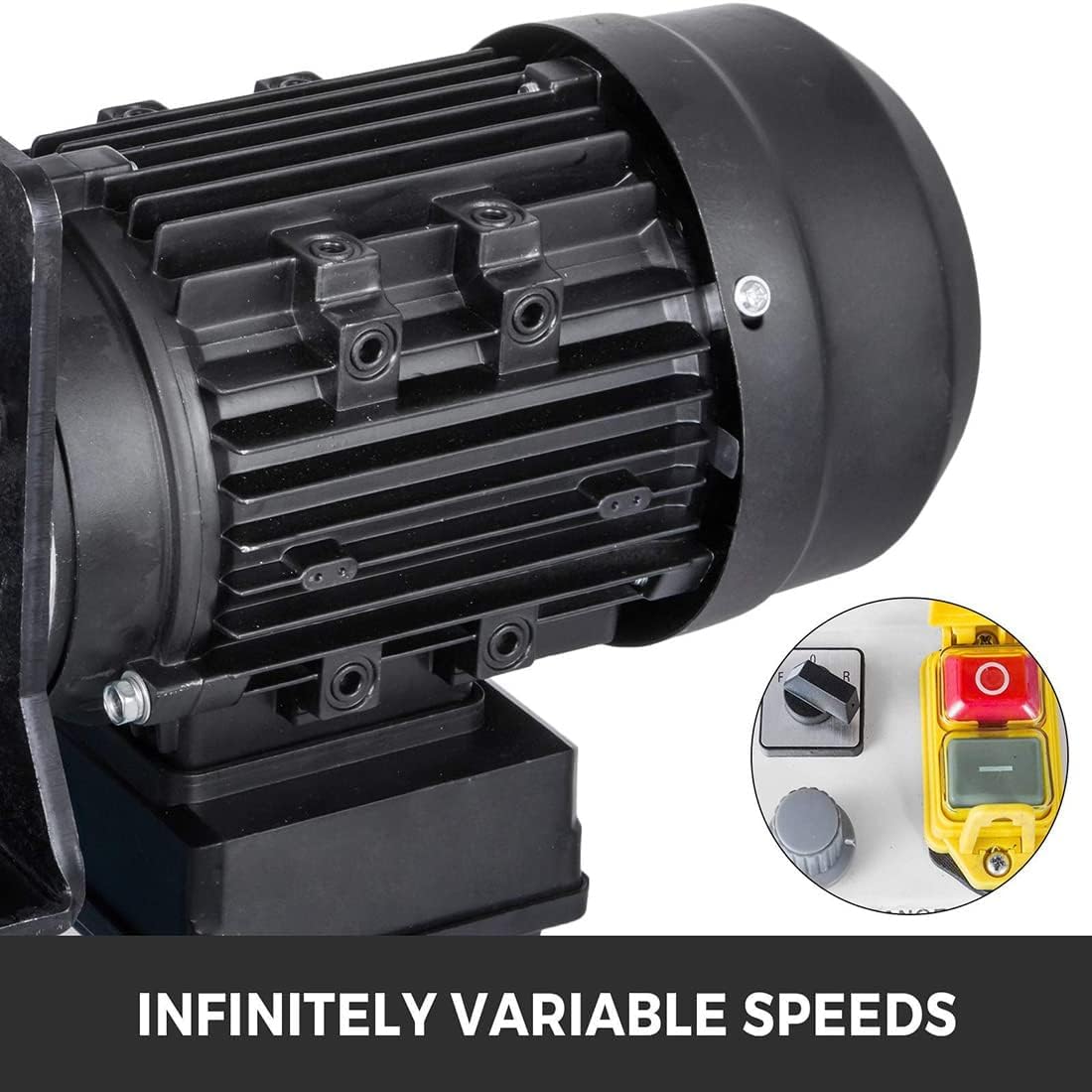 Mini torno de metal de velocidad variable de 550 W, fresadora digital con 50-2500 RPM, lámpara móvil, 4 mandíbulas de mandril, perfecto para trabajos de metal de precisión