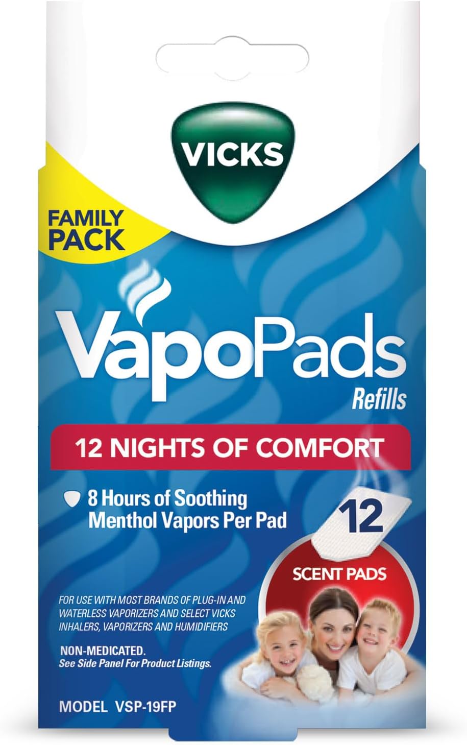Vapo Pad Family Pack, 12 Count