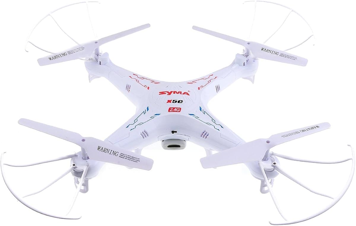 Cheerwing Syma X5C-1 2.4Ghz 4CH 6-Axis Gyro RC Quadcopter Drone with Camera | Starter Drone for Beginners, One Key 360° Roll