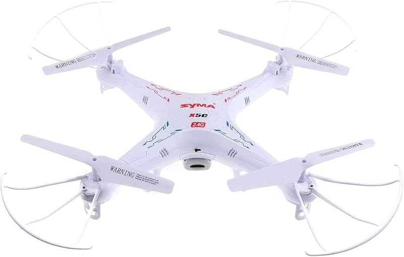 Cheerwing Syma X5C-1 2.4Ghz 4CH 6-Axis Gyro RC Quadcopter Drone with Camera | Starter Drone for Beginners, One Key 360° Roll