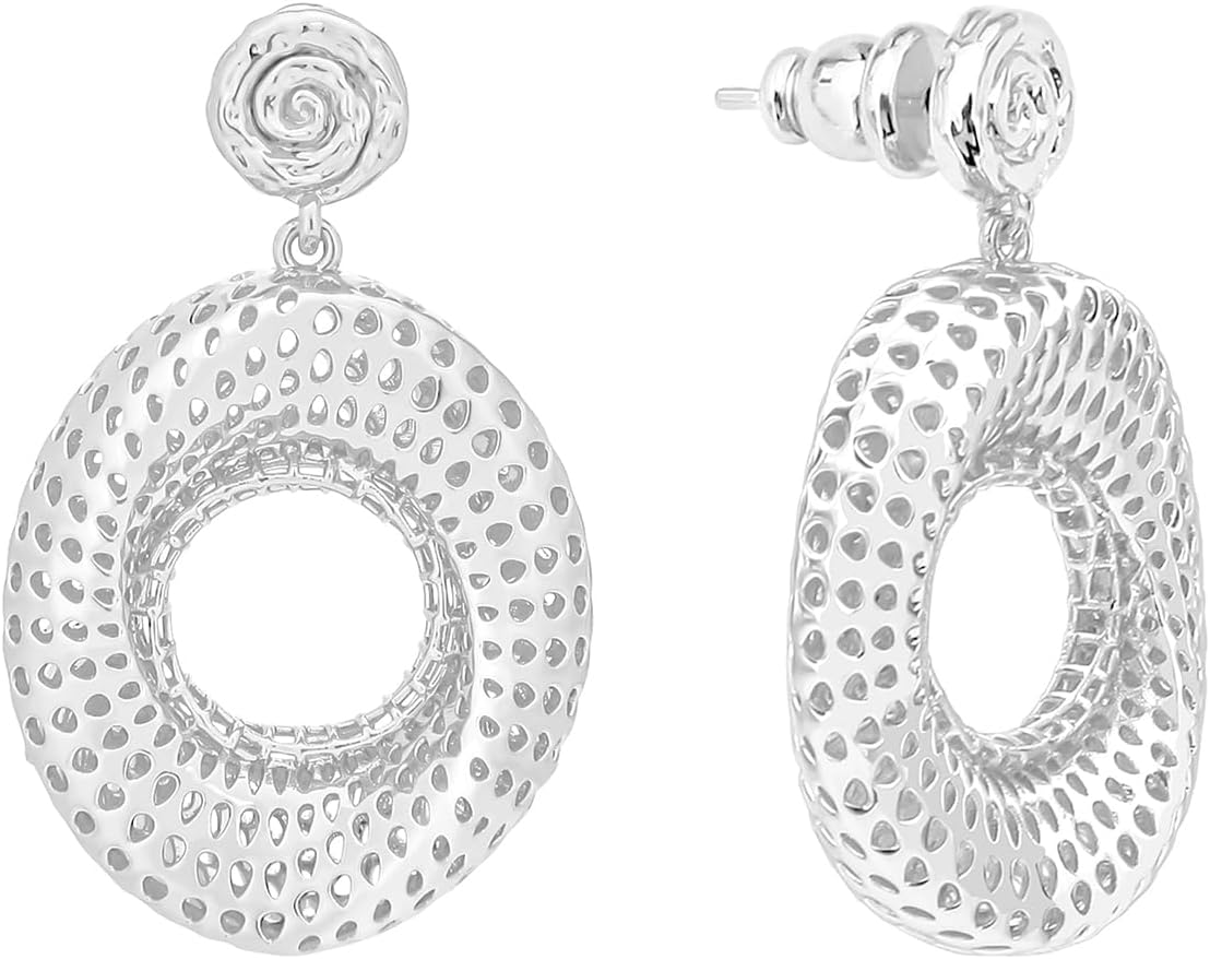 18K Gold Earring, Suitable for Women Earrings, Thick and Sturdy, Fashion Jewelry, Exaggerated Fashion Earrings, Hollow Earrings,Hoop Earrings for Women,Trendy Jewelry Gifts.