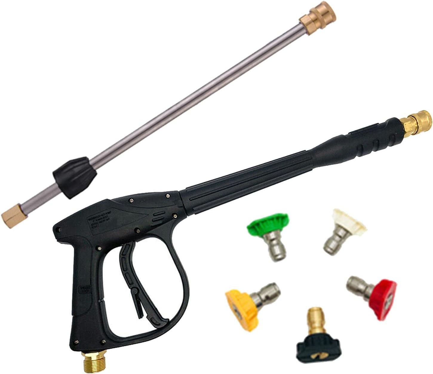 : 2200 PSI Pressure Washer Bundle with Multiple Nozzle Attachments, No Hose