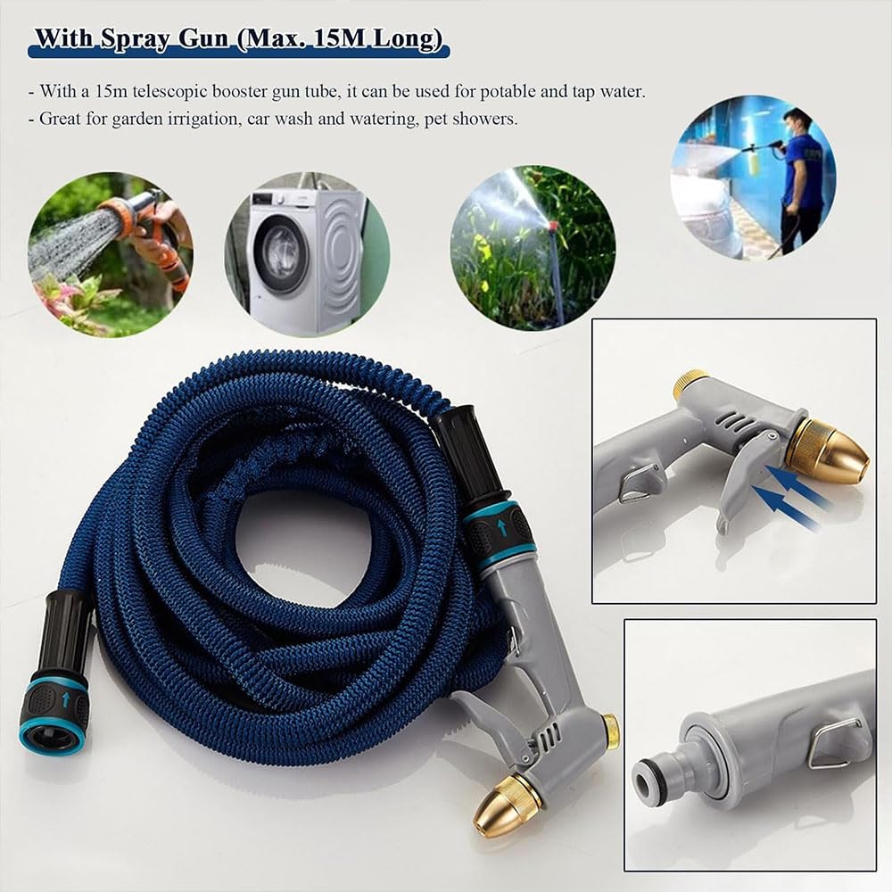 Riego de acero inoxidable de alta presión: perfecto para riego independiente de jardín, cuidado del paisaje, espacios al aire libre y mantenimiento de plantas.