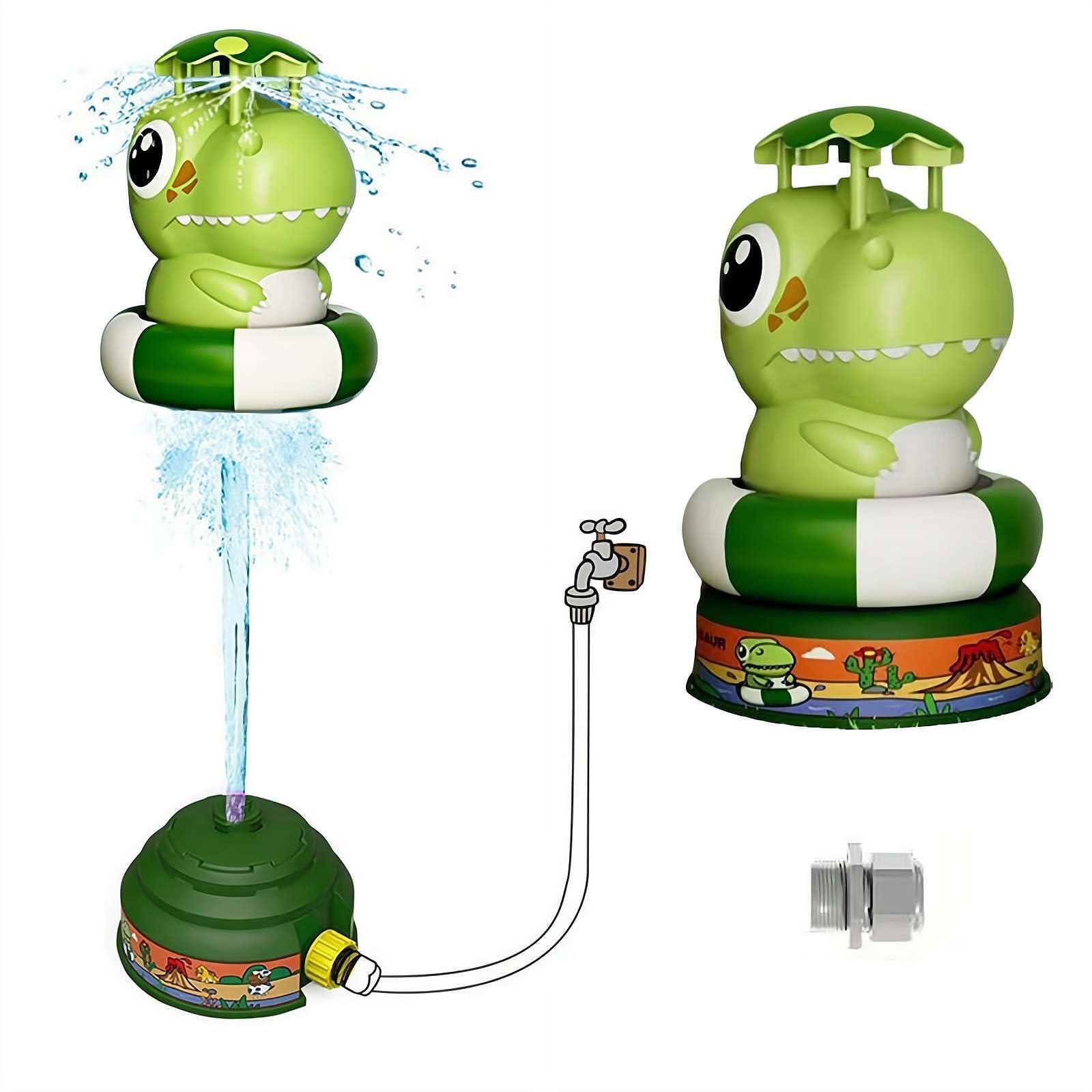 Water Sprinkler Toys for Kids, Outdoor Water Baseball, Rotating Waters Spray, Rocket Launcher for Toddlers 3-5, Backyard, Garden, Lawn, and Pool Summer Playset for Boys and Girls