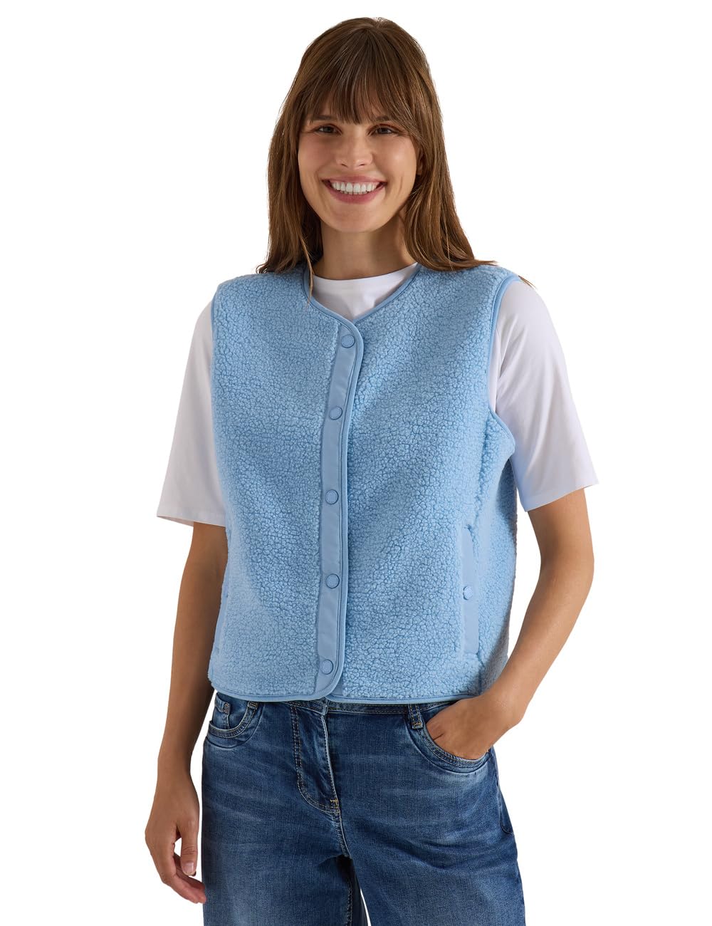 Cecil Damen Teddy-Weste mit Softshelldetails