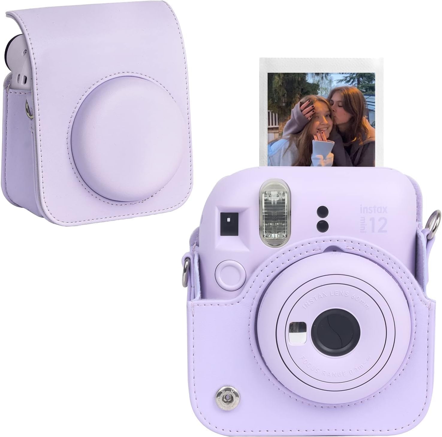 TAMRAKTU PU Leather Protective Camera Case Pouch Compatible with Fujifilm Instax Mini 12 Camera, Instant Camera Case! Rain Proof & Protective Case with Adjustable Shoulder Strap (Lilac Purple) (B0DGQKGX5Y) Amazon Price History, Amazon Price Tracker