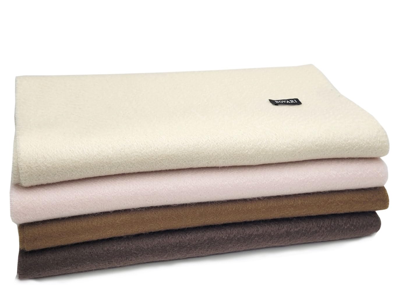 Bovari Sciarpa Donna Premium 100% Cashmere - 180 x 31 cm - molti colori