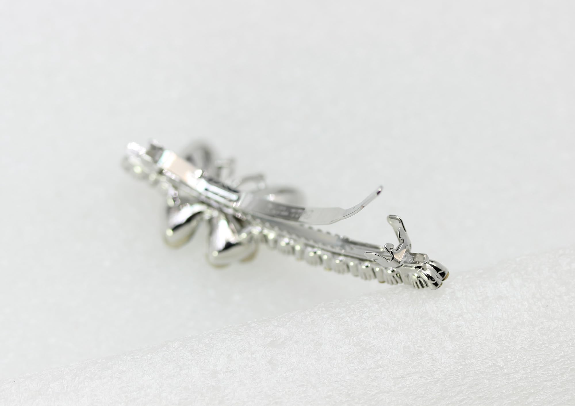 Faship Pasador para el pelo de mariposa con diamantes de imitación azul marino