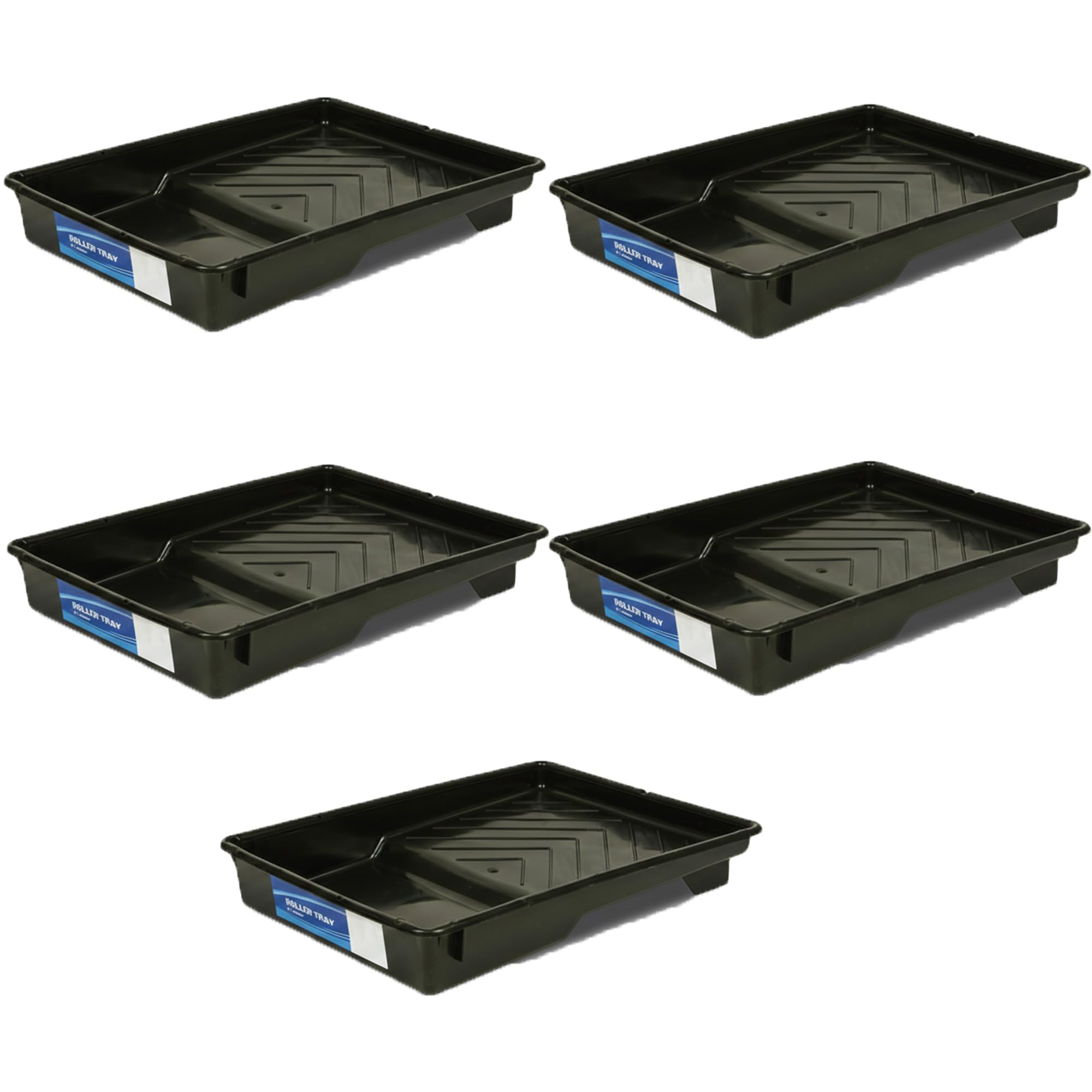 KasaBona 9-Inch Paint Tray Built for 9-in Roller Brushes, Durable Deep Paint Reservoir Non-Slip Sturdy Ideal for Walls Ceilings Doors & DIY Use (5 x Tray)