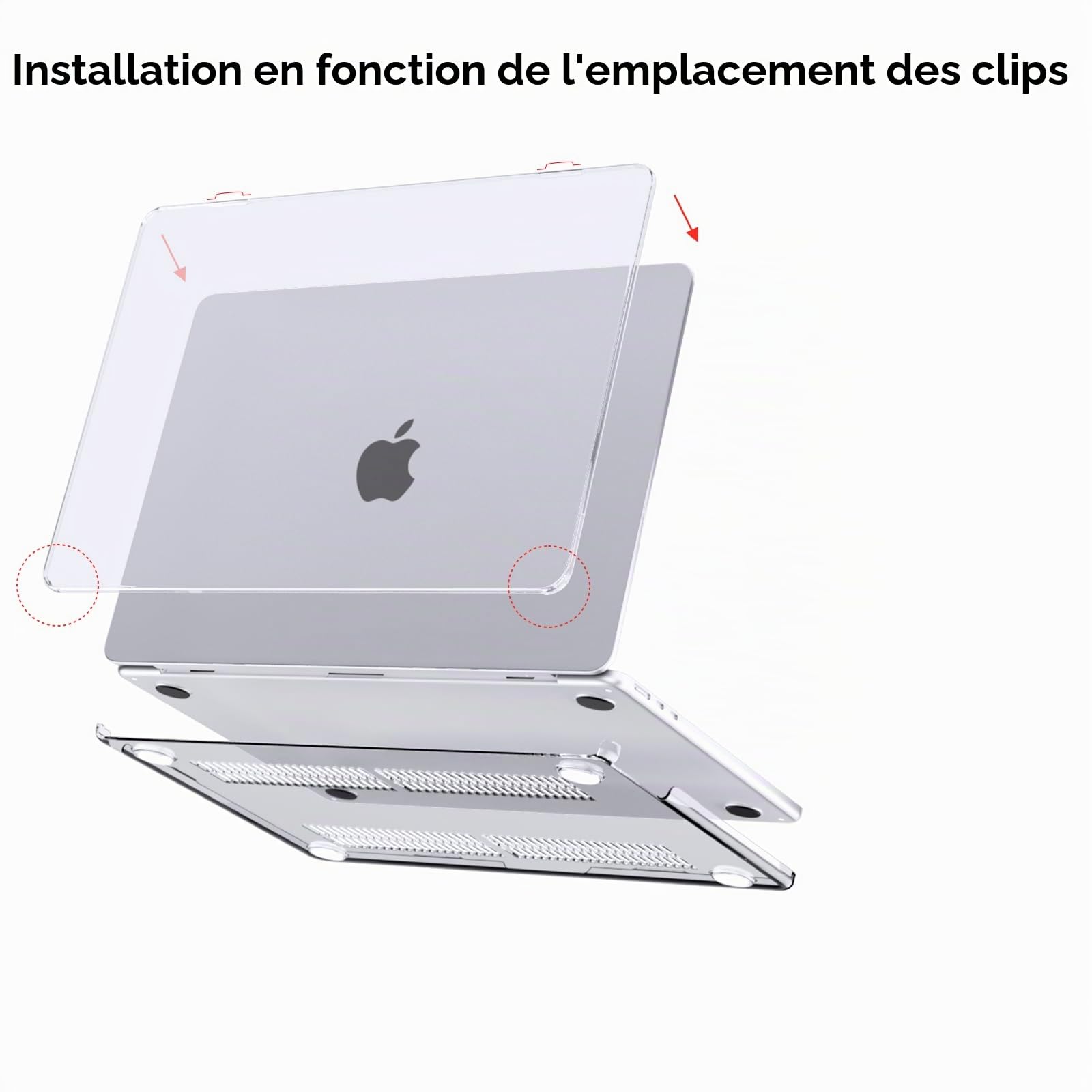 Coque MacBook Air 13 Pouces M5 M4 M3 M2 A3449 A3240 A3113 A2681 Transparente