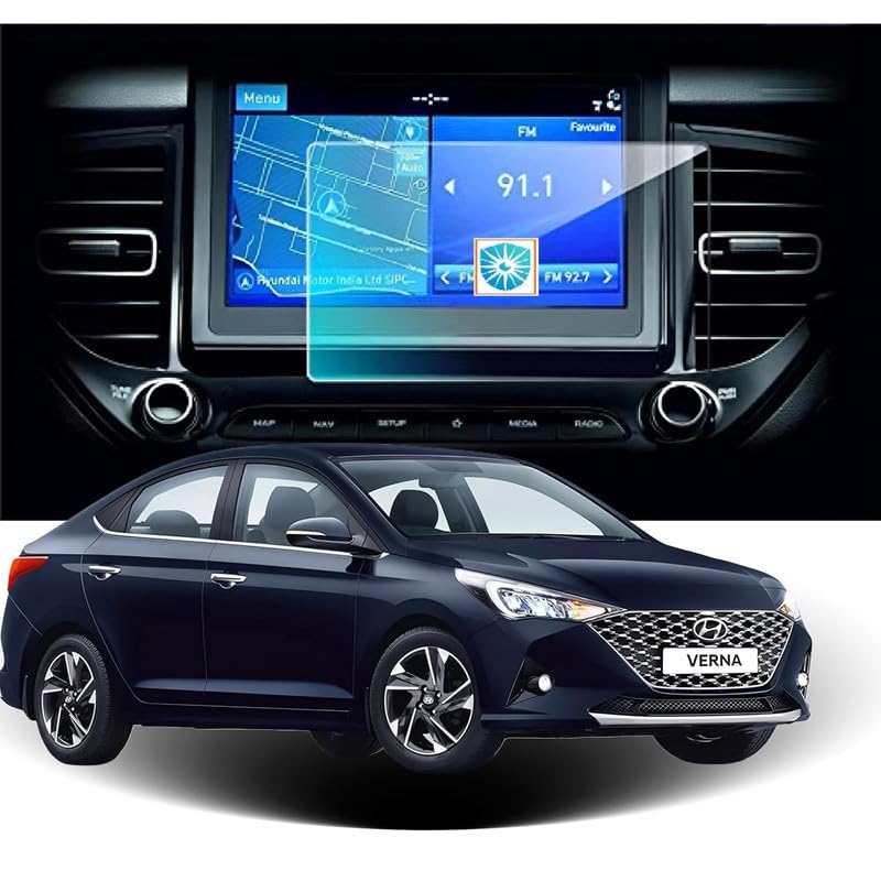 Image of Hyundai Verna (8 Inch) Touchscreen Protector Guard - (Not a Tempered Glass)