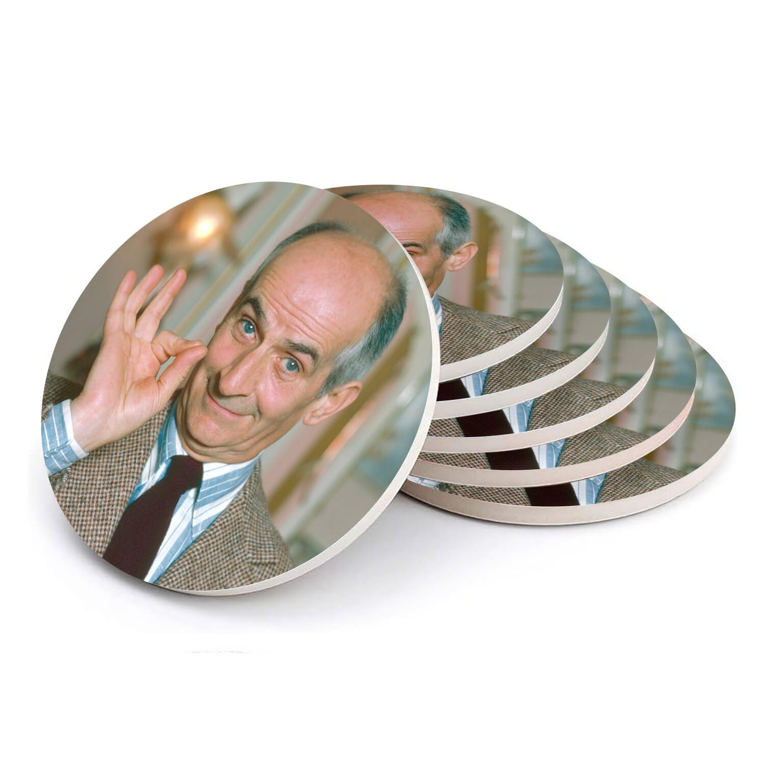 Sous verre céramique Louis de Funès - Dessous de verre déco cinéma lot de 6