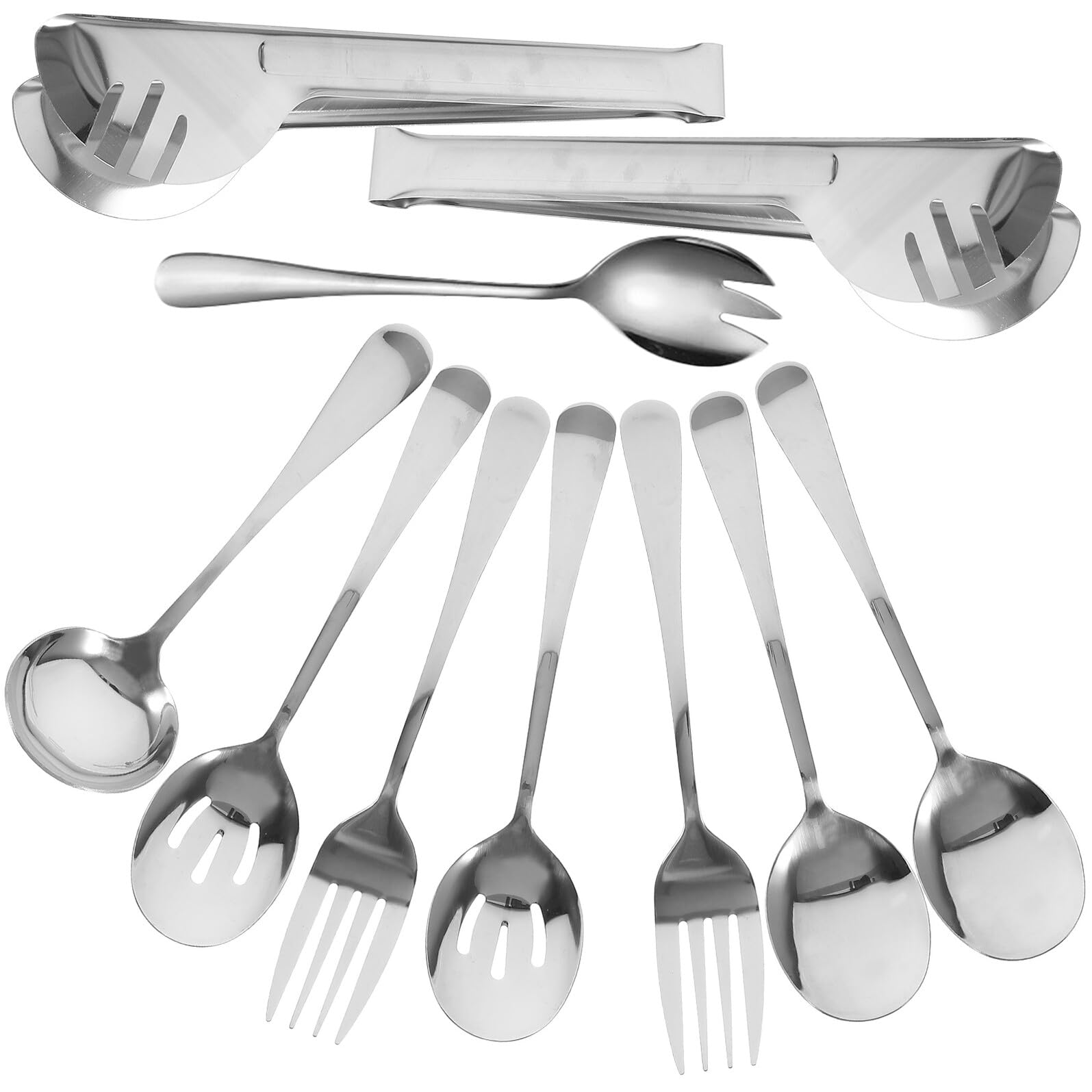 Juego de Cucharas para Servir 1 Set de Acero Inoxidable Plata