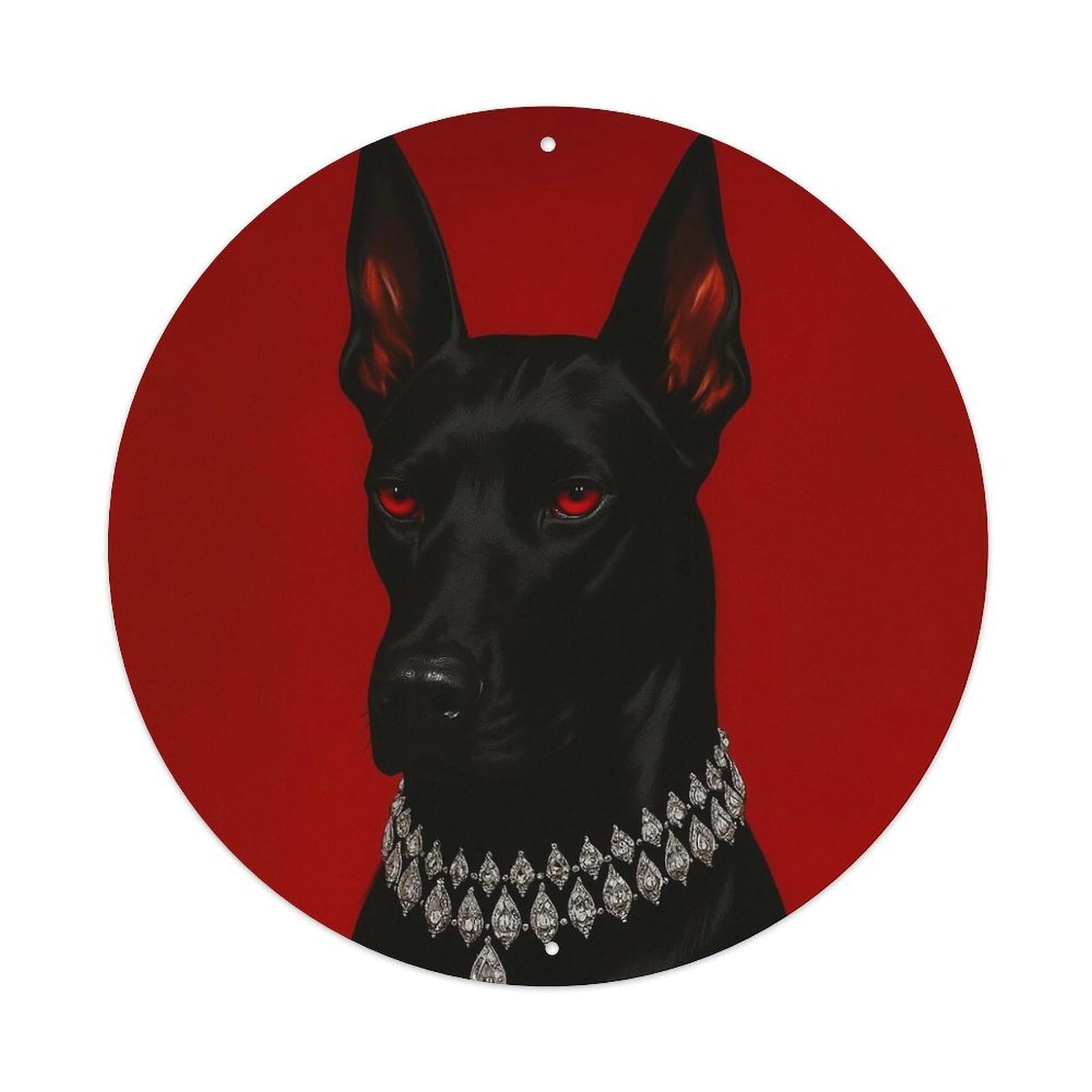 Gentleman Pet Dog Poster Doberman Pinscher Metal Tin Sign
