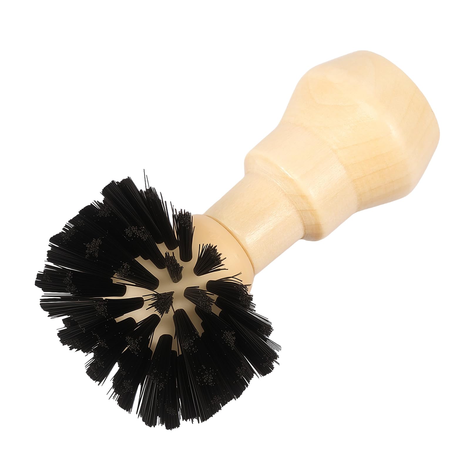 Coffee Portafilter Cleaning Brush 58mm Espresso Machine Portafilter Brush with Ergonomic Wood Handle Professional Barista Cleaning Tool(wood color)