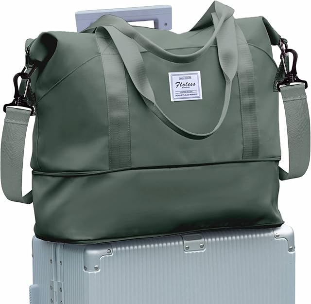 Overnight bags for women Carry on Bag Holdall Weekend Bag,Travel Duffel Bag Cabin Bag Women,Waterproof Sport Duffel Bag with Wet Bag,Gym Tote Bag Men, Mum Hospital Bag Maternity