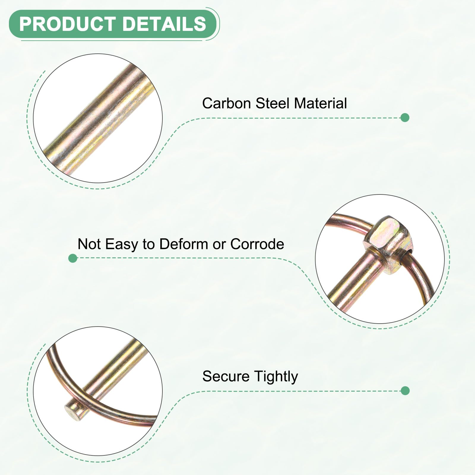 M METERXITY 6-Pack 11/64" Linch Pin with Ring - Image 2