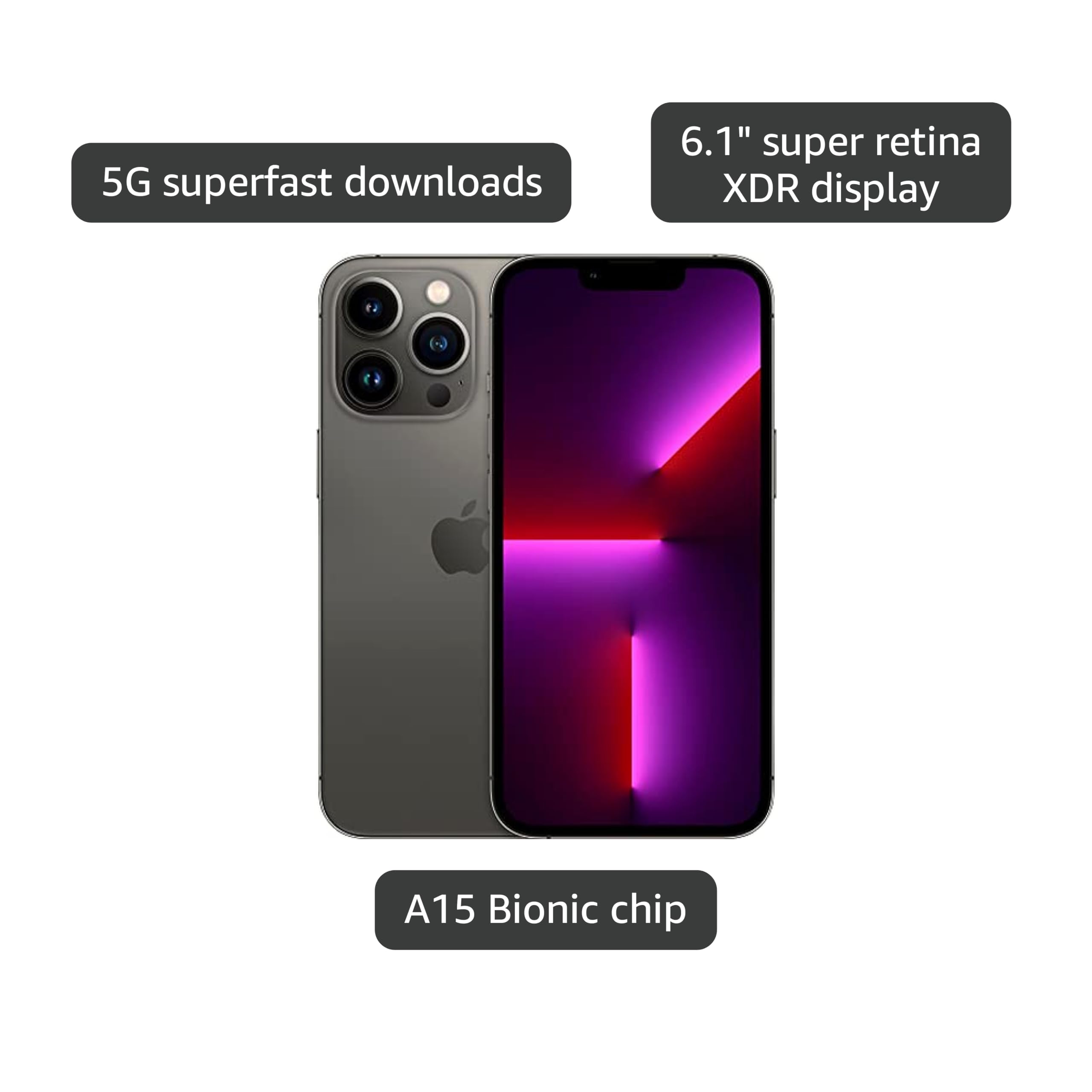 Amazon.com: Apple iPhone 13 Pro, 256GB, Graphite - Cricket