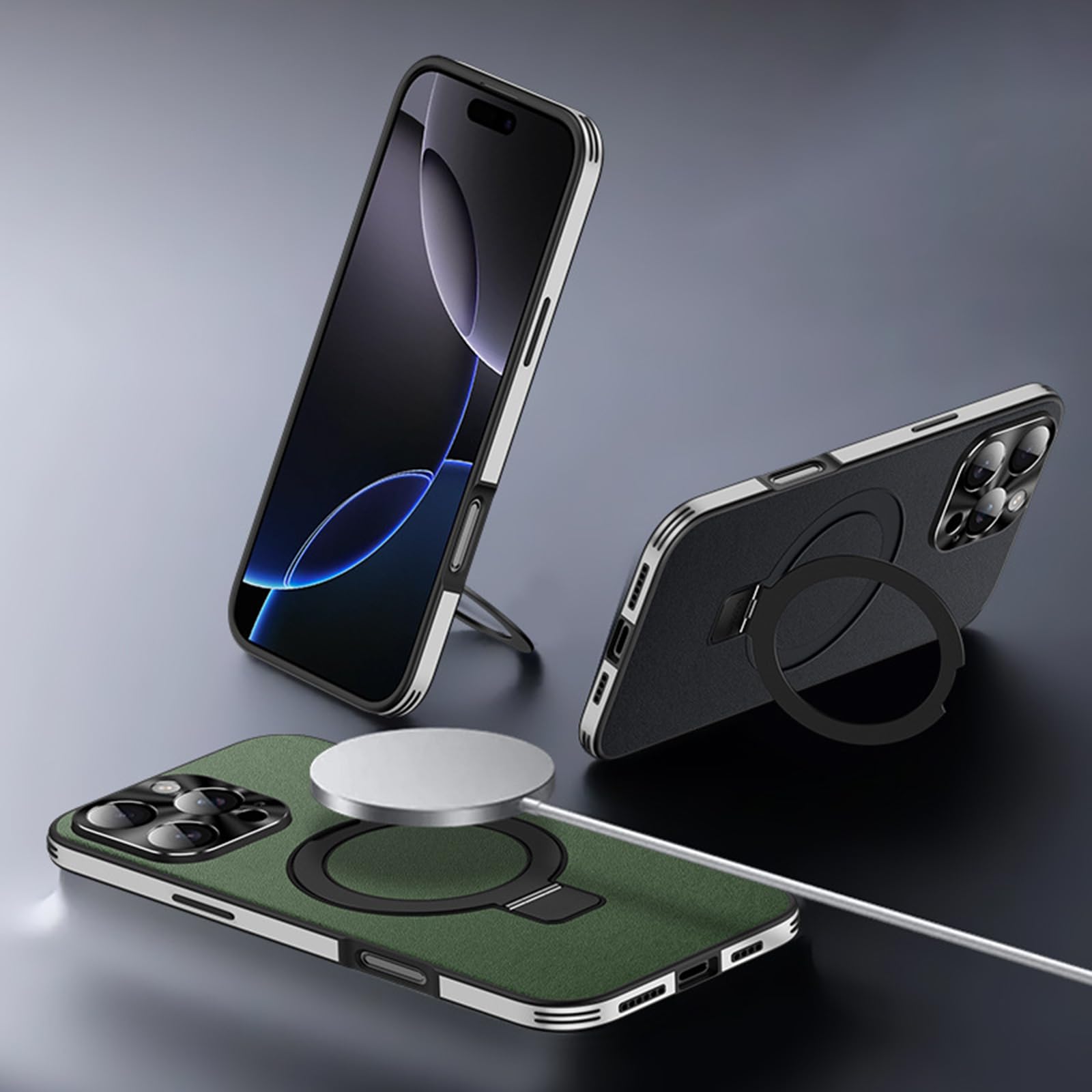 Fofvccv Custodia Portafoglio per Apple iPhone 16 Pro Max, Cover 2 in 1 Rimovibile in Pelle