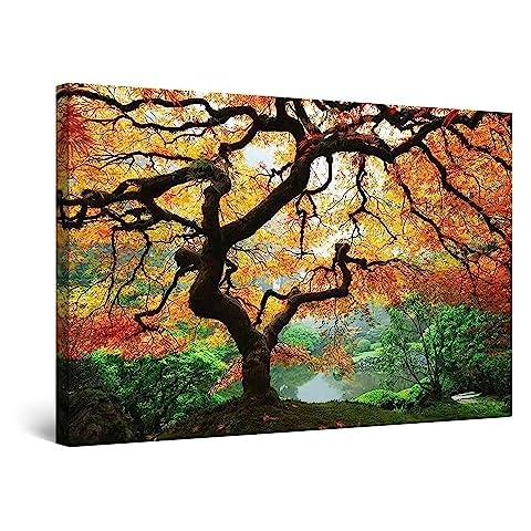 Startonight Canvas Wall Art - Maple Tree, Nature Framed 32 x 48 Inches Cover