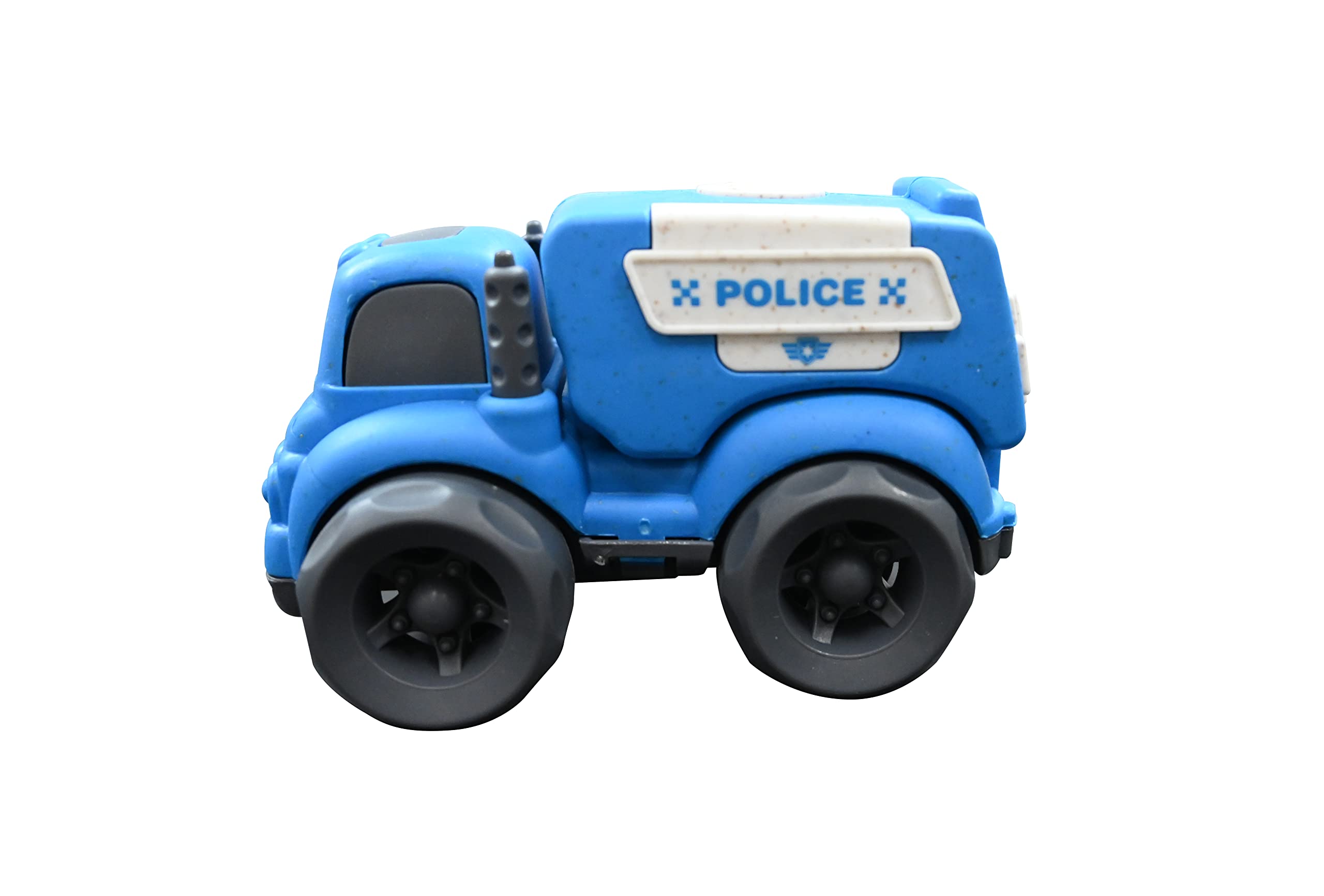 LEXIBOOK, Bio Toys, Set of toy cars partially made of wheat fibers, Police and Firefighter for children Red/blue, BIOC01 - Image 3