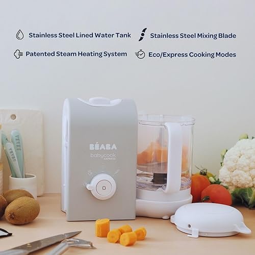Miniatura 3 de BEABA Babycook Express - El más rápido Babycook fabricante de alimentos para bebés procesador de alimentos para bebés vaporizador de alimentos para
