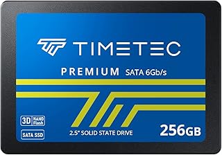 Timetec 256GB SSD 3D NAND QLC SATA III 6Gb/s 2.5 Inch 7mm (0.28") Read Speed Up to 530 MB/s SLC Cache Performance Boost Internal Solid State Drive for PC Computer Desktop and Laptop (256GB)