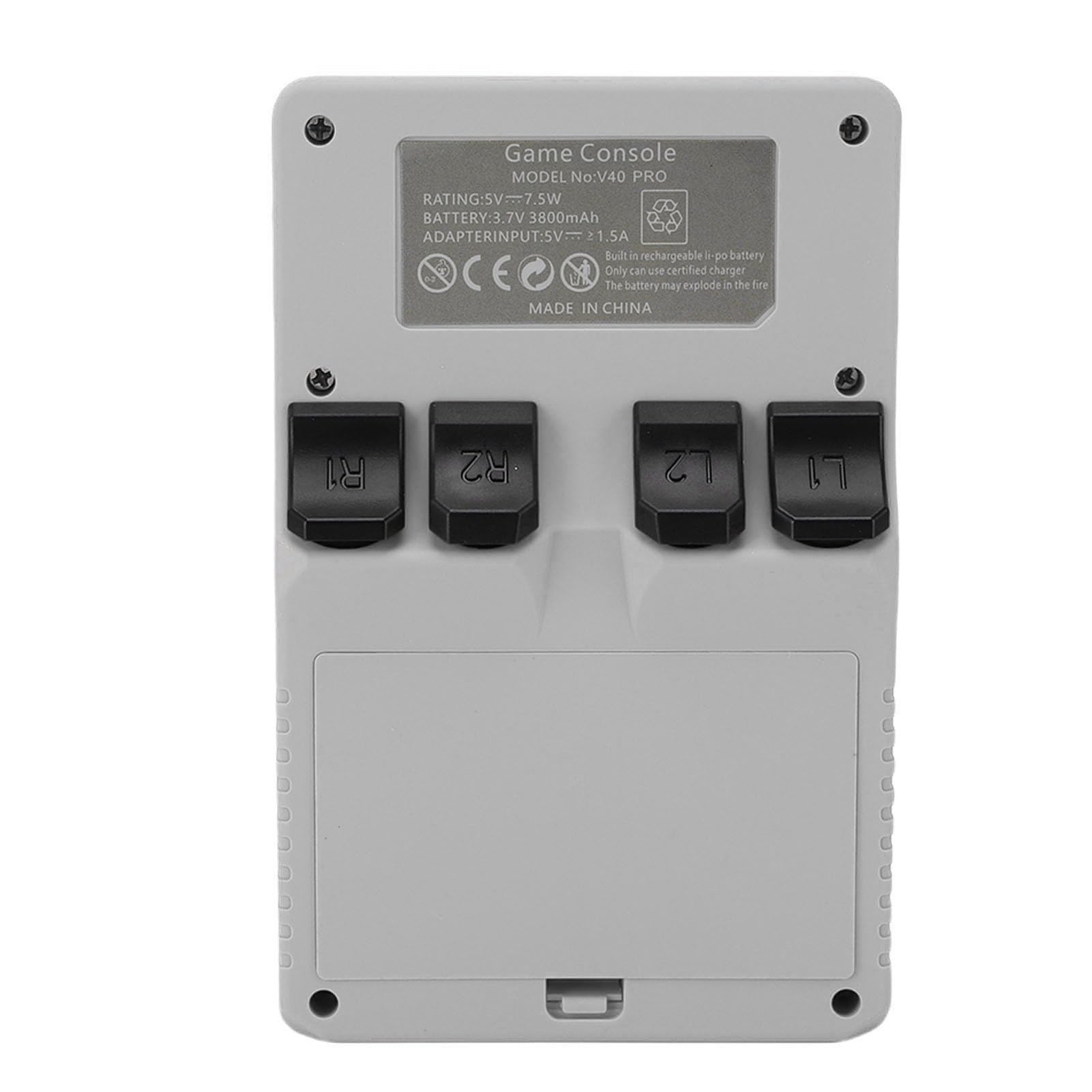 Tangxi Tragbare Spielekonsole, 256 GB Speicher, 3,5-Zoll-Display für Klare Visuelle Effekte, Angenehme Nächte (Silver)