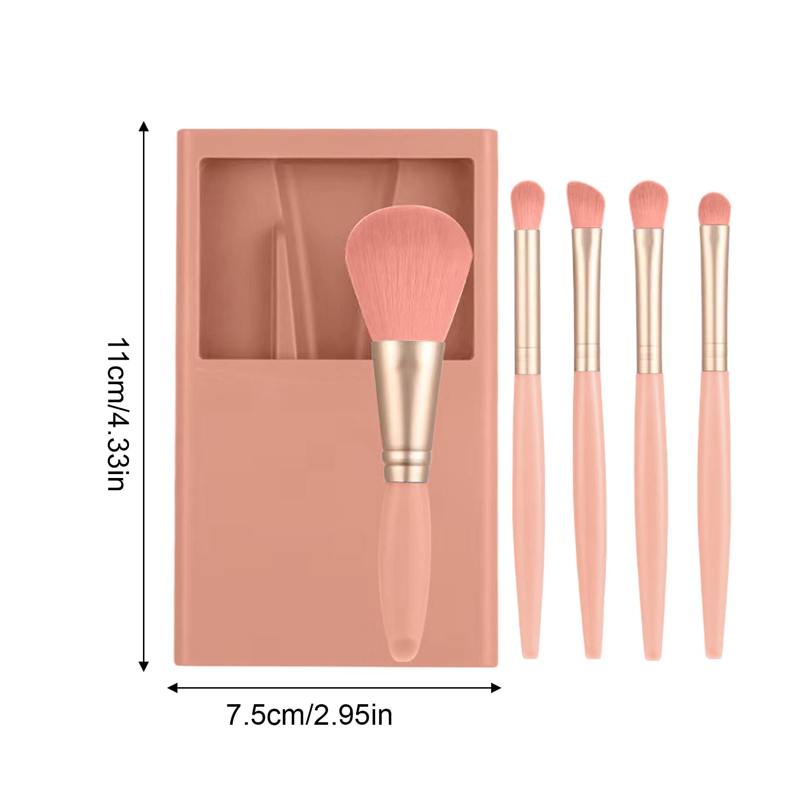 Easy to Clean Makeup Brush - Make Up Brushes Set, Makeup Brushes with Case and Mirror, Eyeshadow Blending with Protective Carry Case, Cosmetic Brush Kit, Eye Applicator for Face Contouring Blending