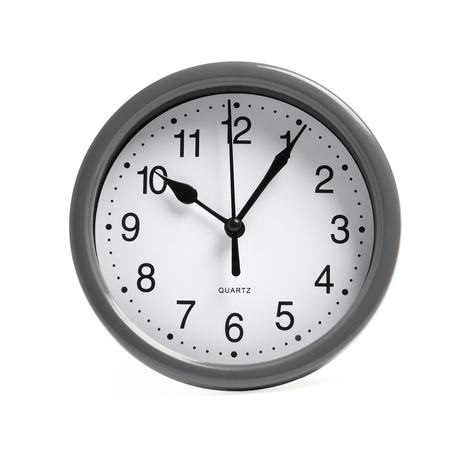 OHS Kitchen Wall Clock, Round Small Face Kitchen Office Living Room Wall Clocks for Bedroom Round Clock Home Decor Modern Large Numbers, Grey