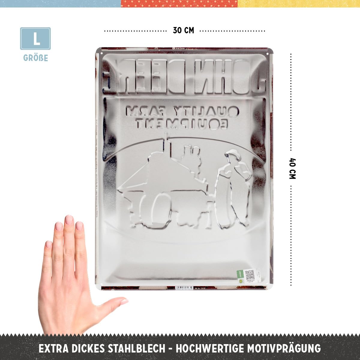 Salvadanaio John Deere A Forma Di Fusto Olio - Design Retrò In Lamiera, Capacità 600 Ml - Foto 7