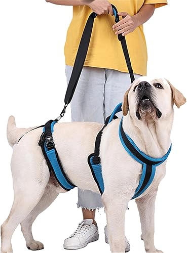 Arnés de elevación para perros con soporte de cuerpo completo, correas de malla transpirable ajustables con asa y hombro para ancianos,