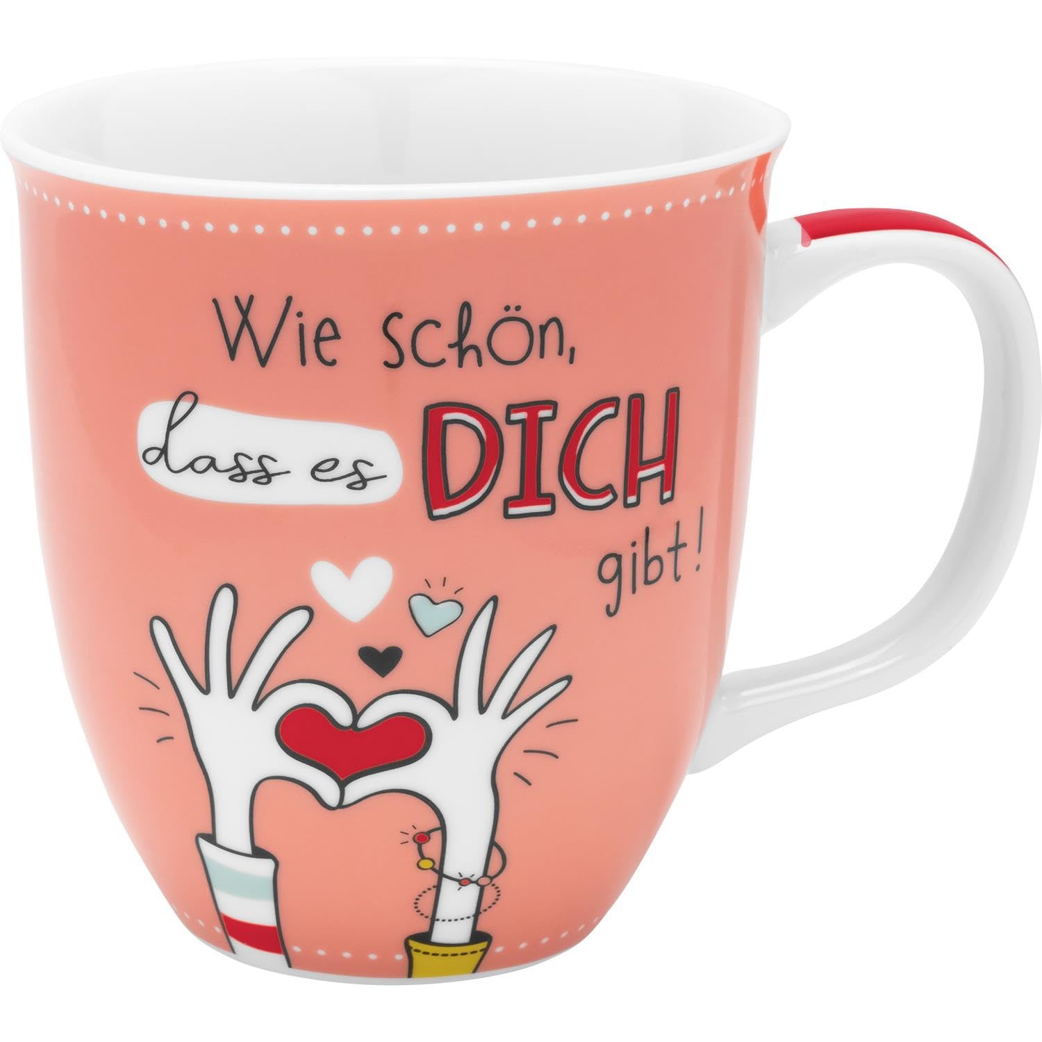 H:)PPY Life Tasse Mit Spruch 'Glitzer Tunken' – Porzellan, 35 Cl, In Geschenkbanderole (74439)