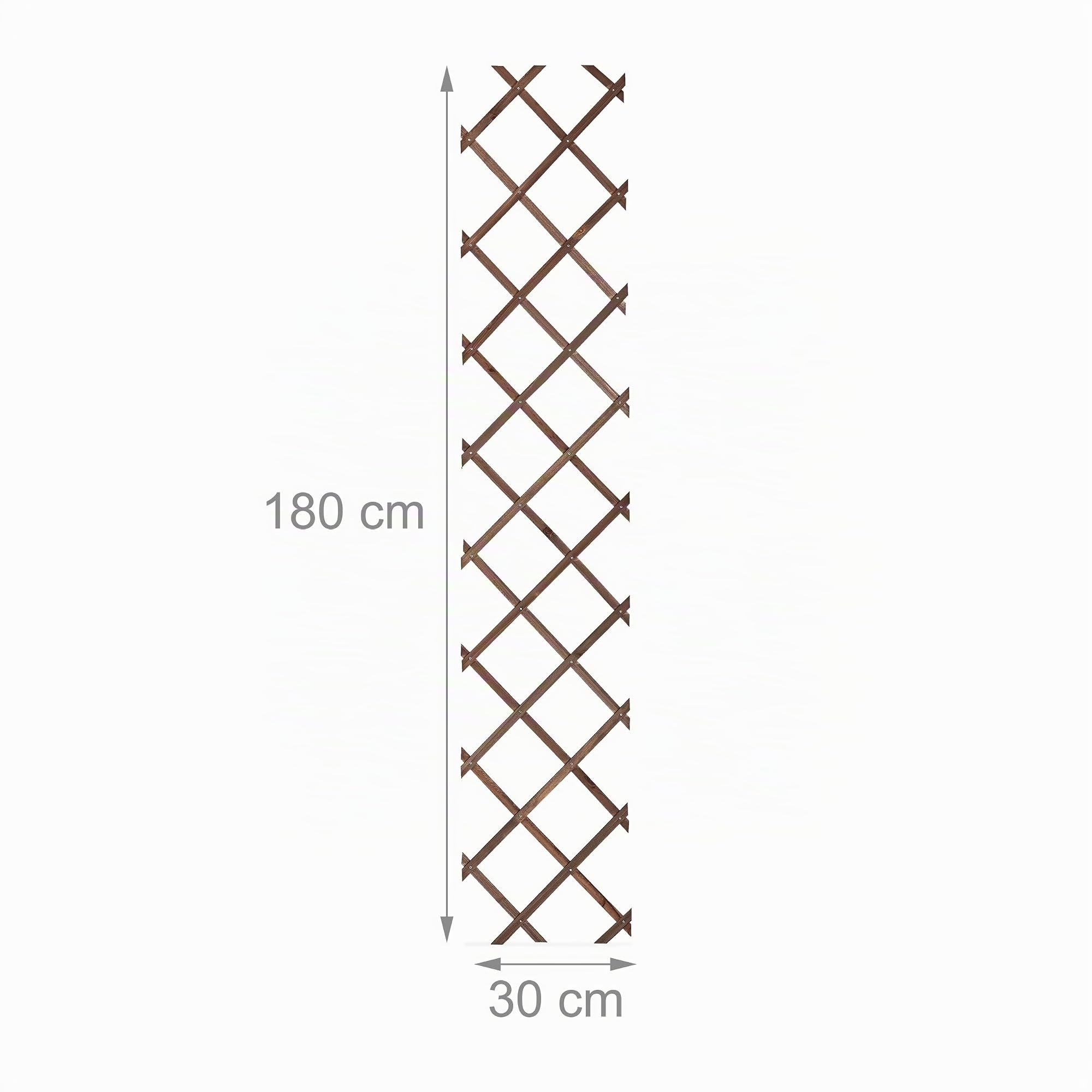 Relaxdays Tuteur à tomates en Lot de 3, Extensible, pour Plantes grimpantes, 180 cm, pour Jardin, Balcon, Marron