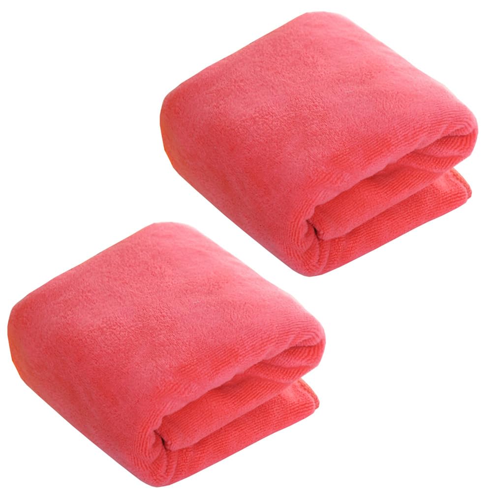 MOCNT 2 X Microfibre Towel 450GSM Bath Towels Quick Dry Sport Absorbent Travel Towel Microfibre Cloth Fast Drying Car Cleaning Towel Swimming Camping Hiking 40cm x 60cm Rose