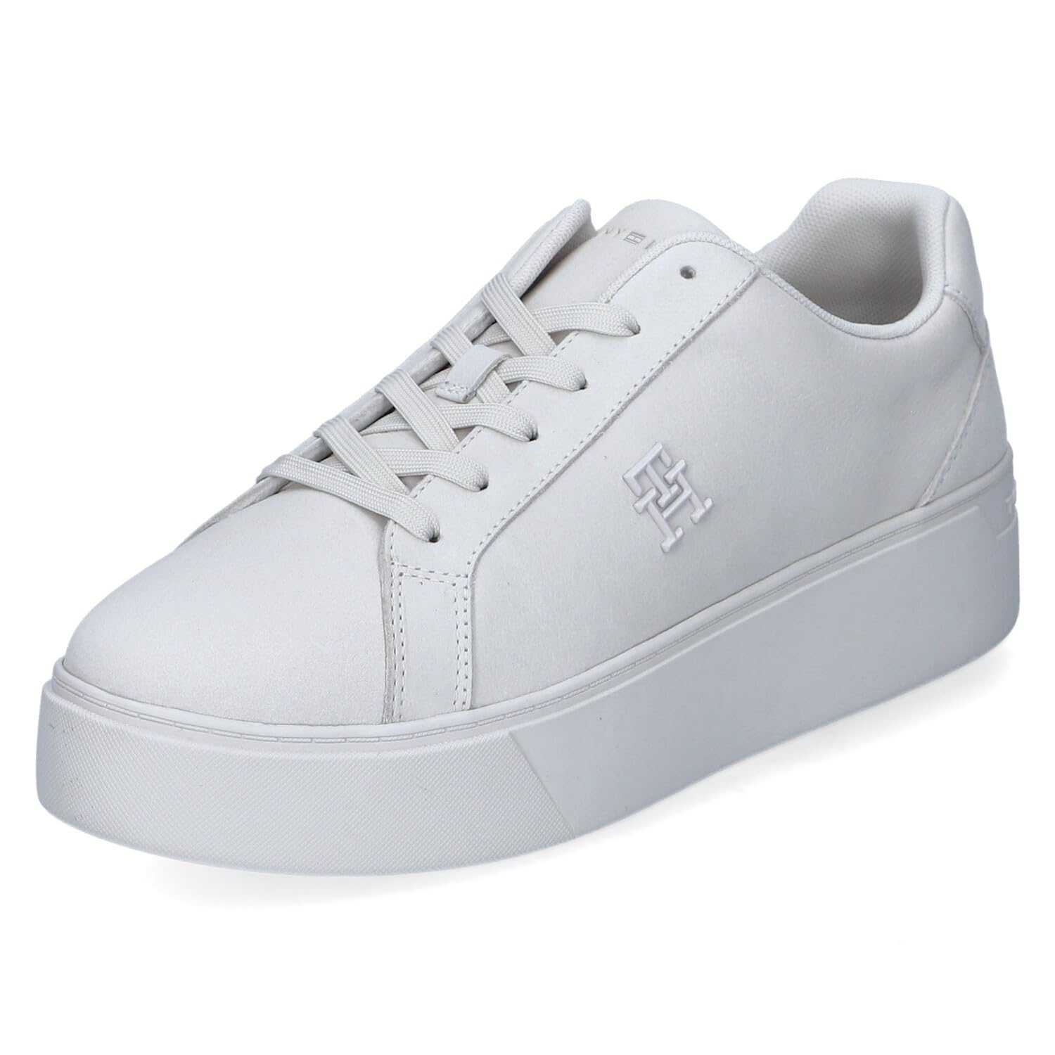 Tommy Hilfiger Zapatillas bajas para mujer, con cordones, color beige
