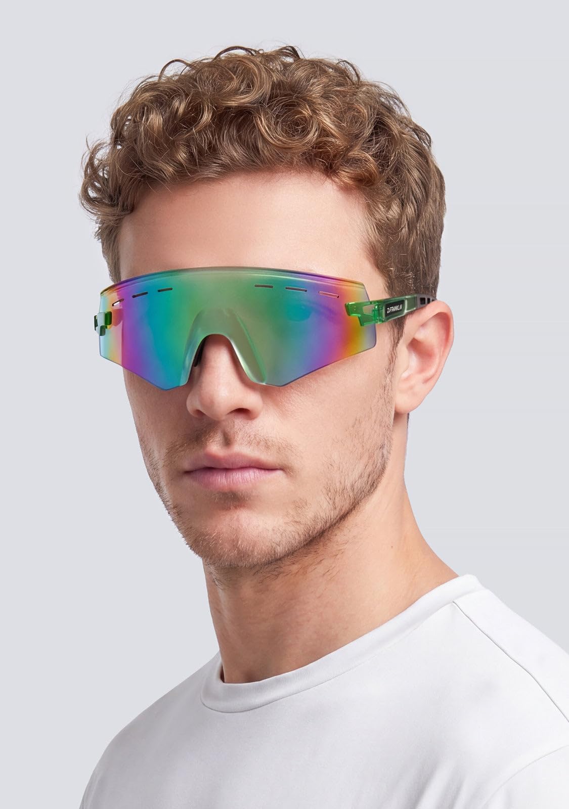D.Franklin Gafas de sol deportivas - Resistentes y Ligeras - Ideal para actividades al aire libre - Modelo thunder - Rectangular - Para Hombre y Mujer - Sunglasses