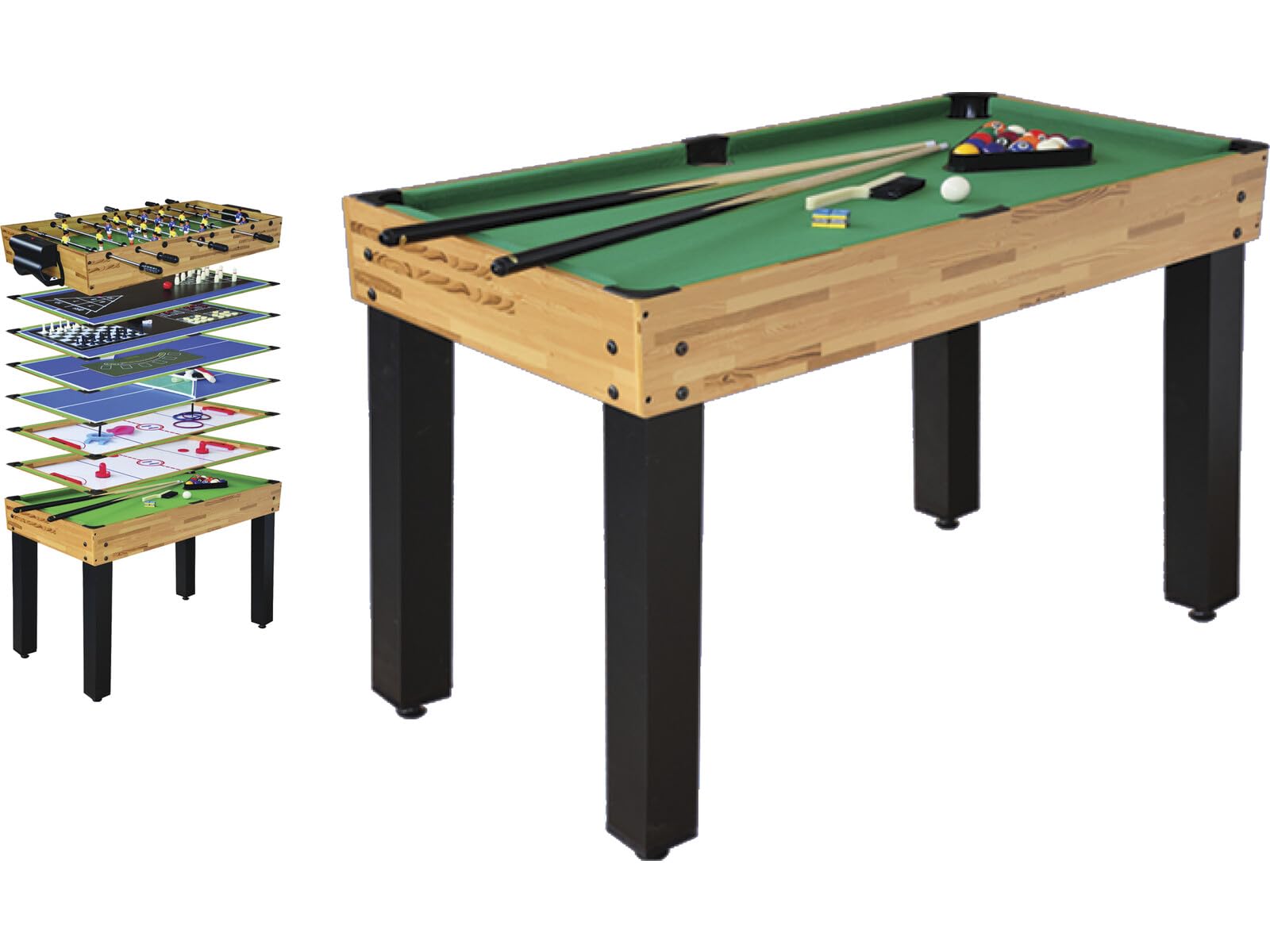 Mesa multijuegos 12 EN 1 de 124X61X81 CM