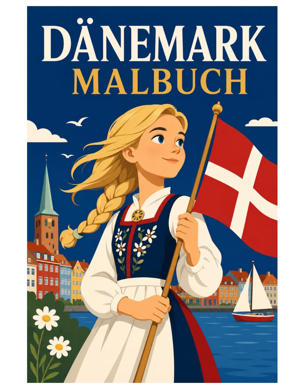 Dänemark Malbuch: Wunderschöne skandinavische Landschaften, dänische Kultur und nordische Szenen zum Ausmalen