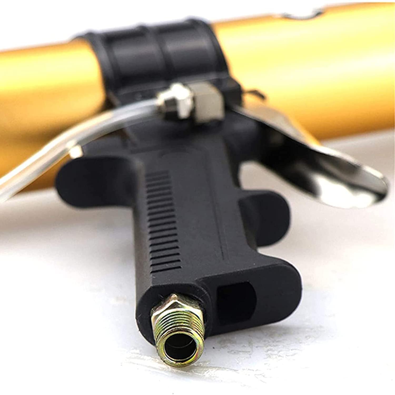 Pneumatyczny pistolet do klejenia/uszczelniania szkła o pojemności 600 ml, pistolet do silikonu uszczelniającego, automatyczny pistolet do klejenia płytek z regulowanym ciśnieniem i niskim poziomem