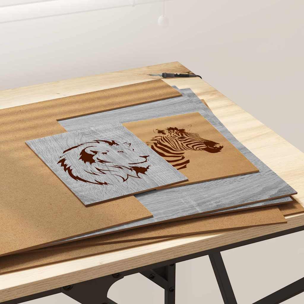 Dekoplatten 12 Stück 40x60x0.27 cm Graues Sonoma | Glatte Holzwerkstoff-Oberfläche, leicht schneidbar, vielseitig für Bastelprojekte, pflegeleicht mit feuchtem Tuch