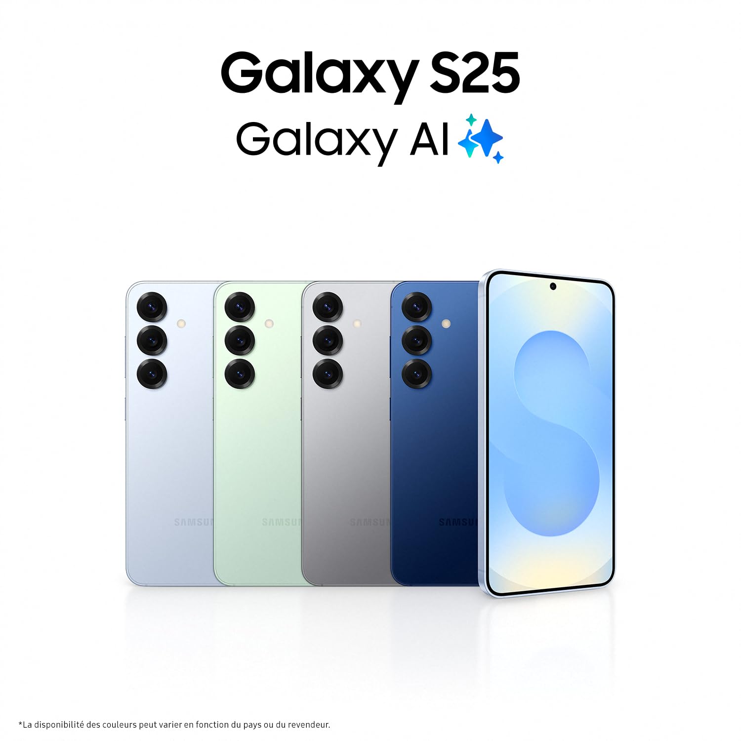 Samsung Galaxy S25, Smartphone Android 5G avec Galaxy AI, 512 Go, Chargeur secteur rapide 25W inclus, Smartphone déverrouillé, Bleu Nuit, Version FR