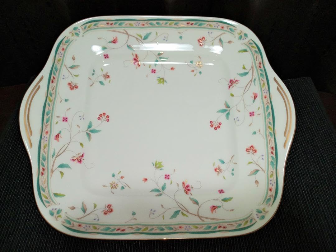 Amazon.co.jp: ノリタケ 花更紗 スクエアプレート ボーンチャイナ 角皿