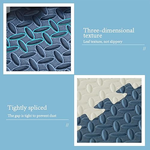 Miniatura 2 de HOMTOL Tapete de juego de espuma de 18 piezas, tapetes coloridos de rompecabezas para suelo, azulejos entrelazados, juego de tapetes de ejercicio