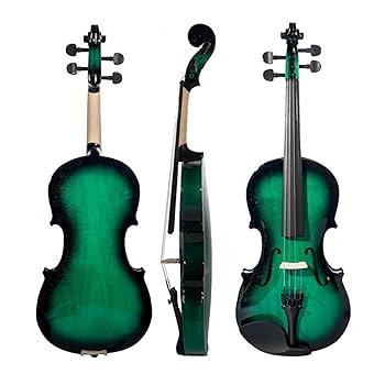 高品質 バイオリン フルサイズ 緑色ケース付き 高品質 バイオリン フルサイズ 緑色ケース付き 高品質