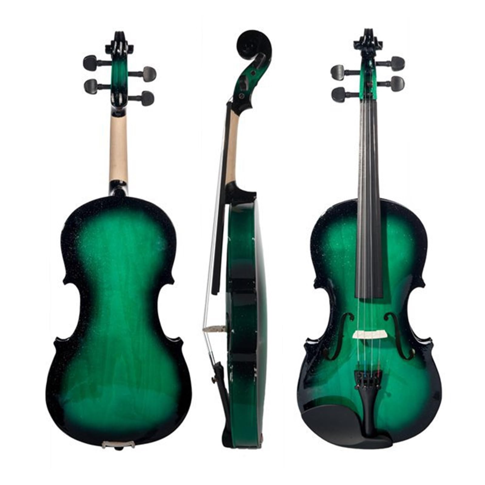高品質 バイオリン フルサイズ 緑色ケース付き Amazon | 練習用 4/4 サイズ カラーバイオリン グリーン